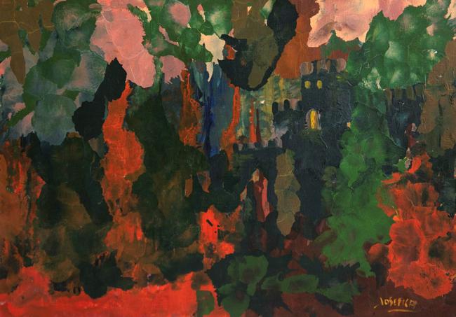 'Castillo verde' (1975), obra de Josefica que fue expuesta en los años 70 en distintas salas y estos días ha podido verse en París y Países Bajos.